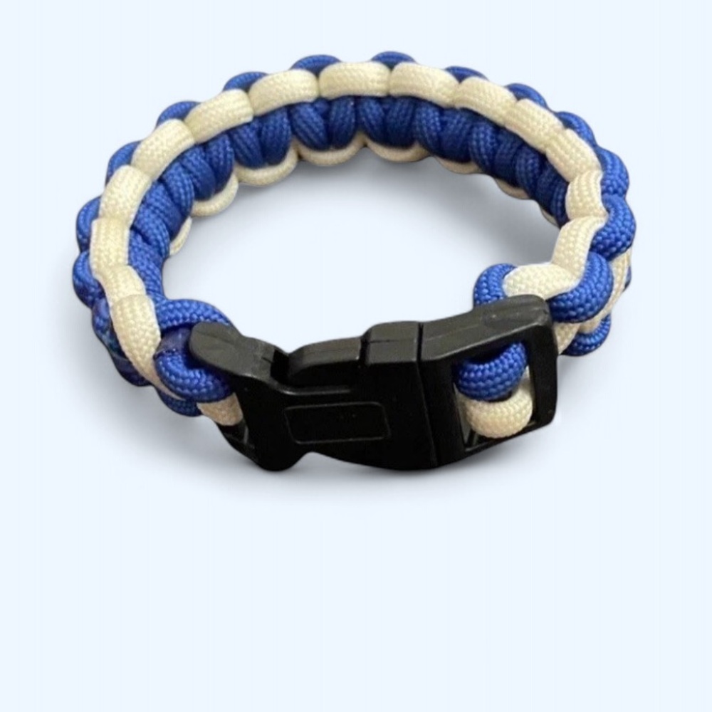 Paracord Blue and White Men's Bracelet